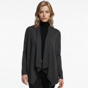 Gray Cardigan Sweater Open Front